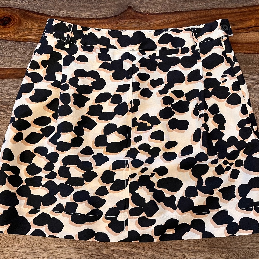 See by Chloe Mini Skirt Size US 2 Multicolor 100% Silk Leopard Animal Print
